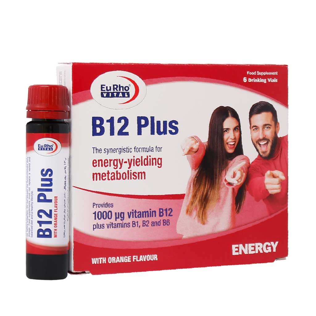 ویال خوراکی B12 پلاس یوروویتال(طعم پرتقال)